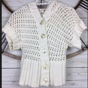Free People Hooded Crop Cardigan Topper Size M